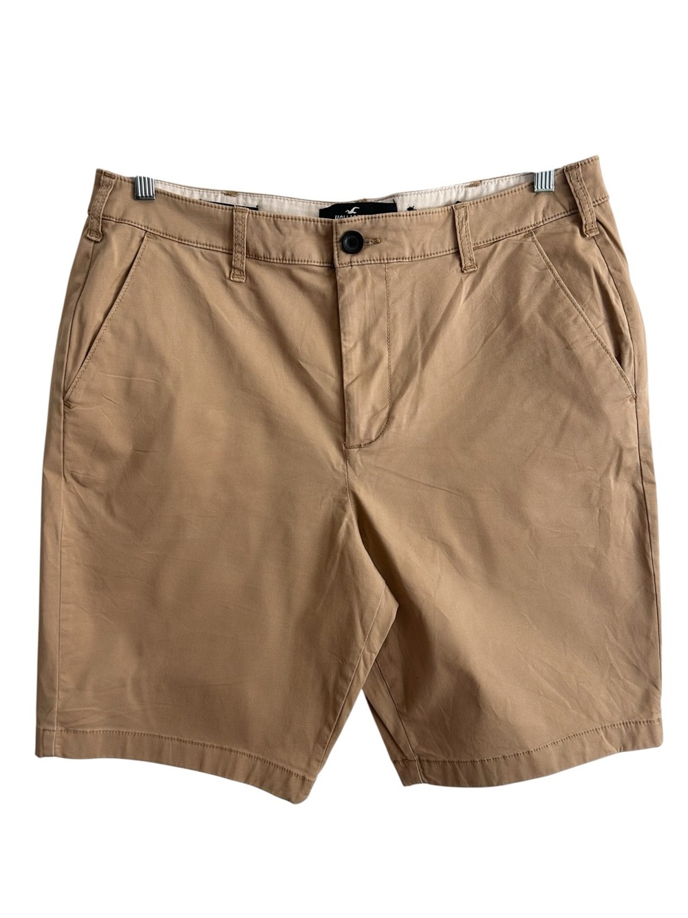 Hollister Epic Flex Flat Front Tobacco Cotton Shorts 36